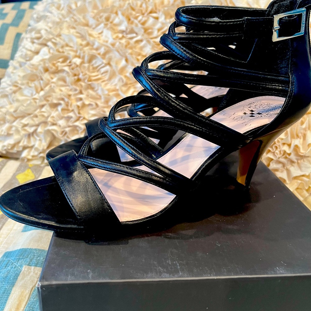 Vince Camuto Black Strappy Heels